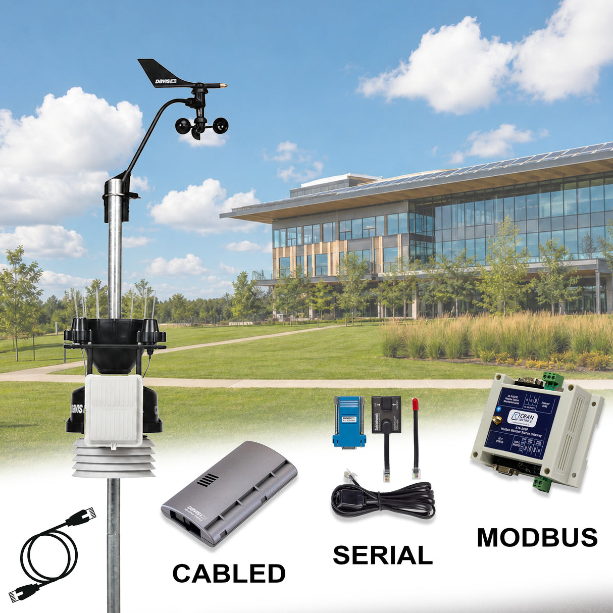 Davis Vantage Pro2 Plus Cabled Modbus Weather Station Kit