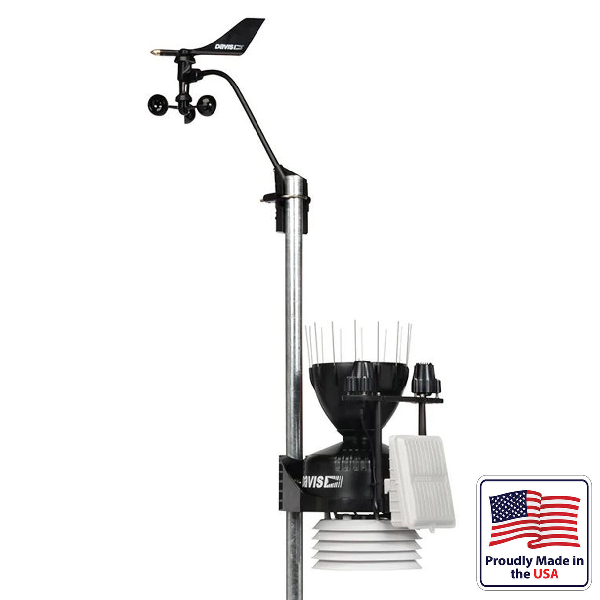 Davis 6327C Vantage Pro2 Plus Cabled Weather Station with UV & Solar Radiation Sensors