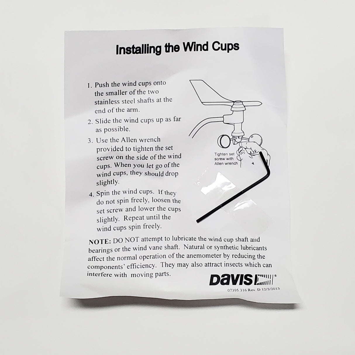 Davis 7905L Anemometer Wind Cups for Vantage Pro2, Monitor II & Wizard III