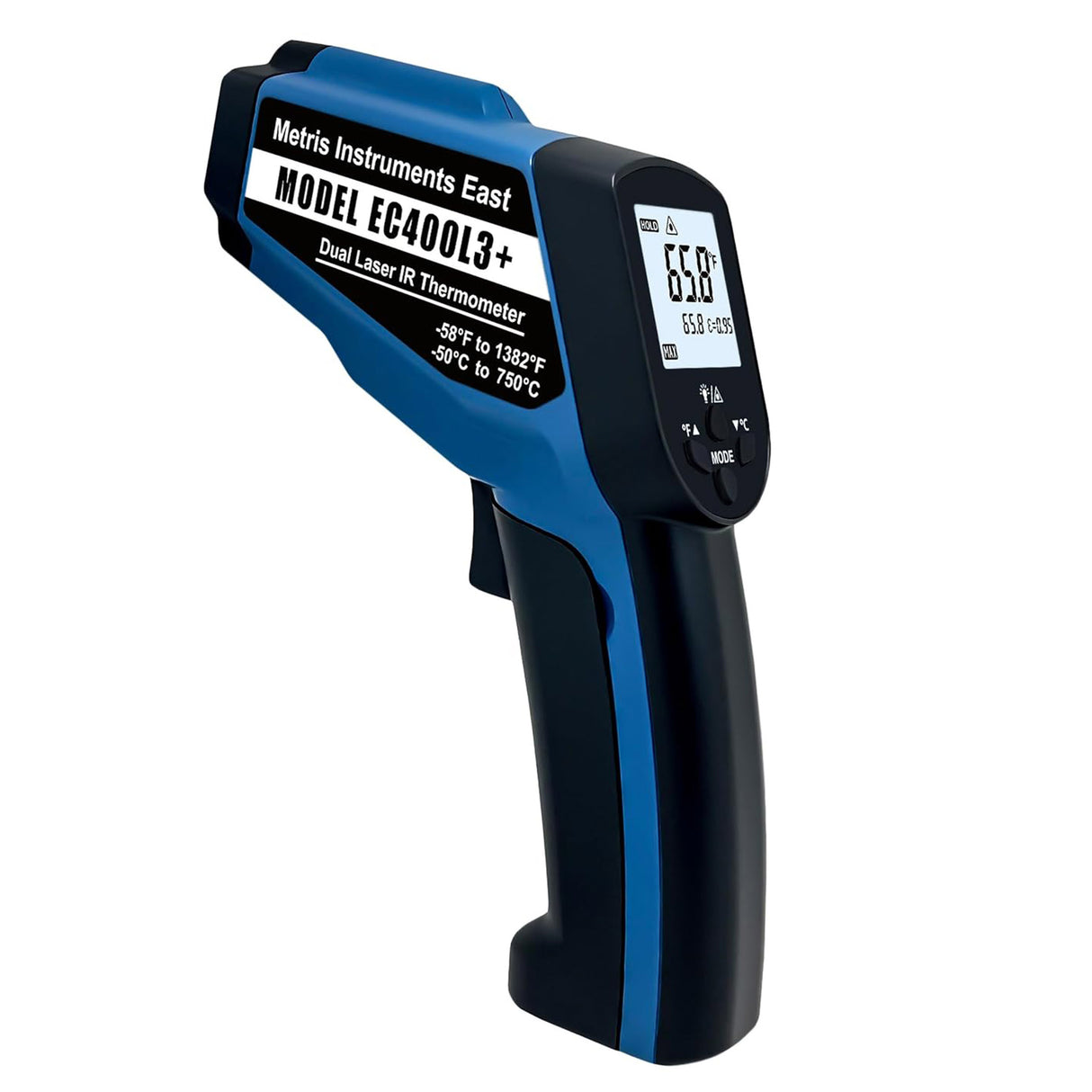 Metris Instruments EC400L3+ Digital Infrared Thermometer Gun for HVAC, Industrial, Automotive