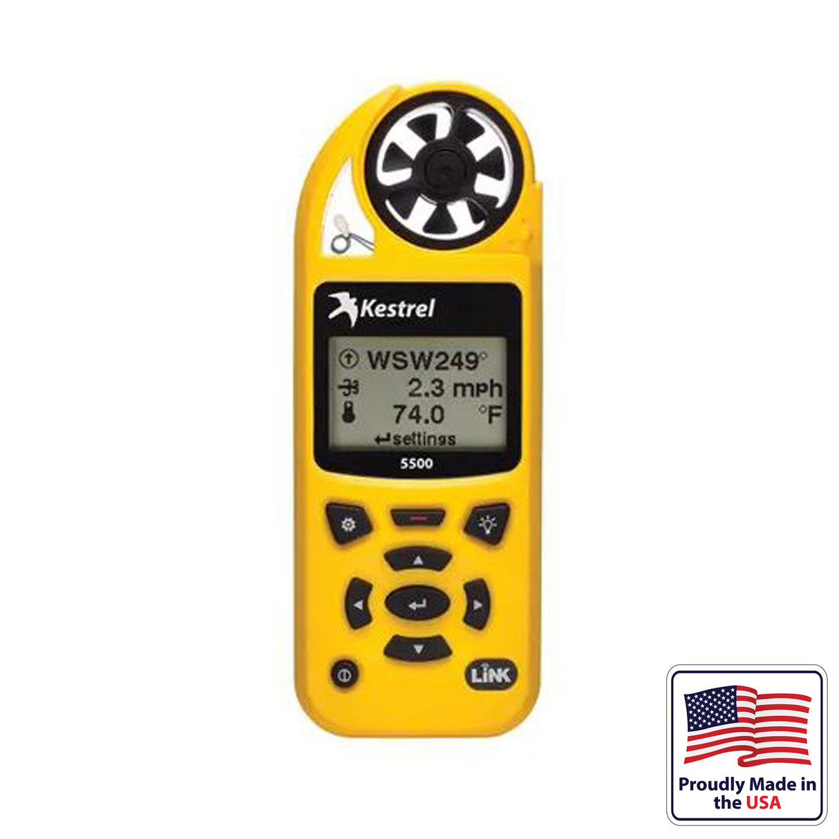 Kestrel 5500 Pocket Weather Meter, Yellow