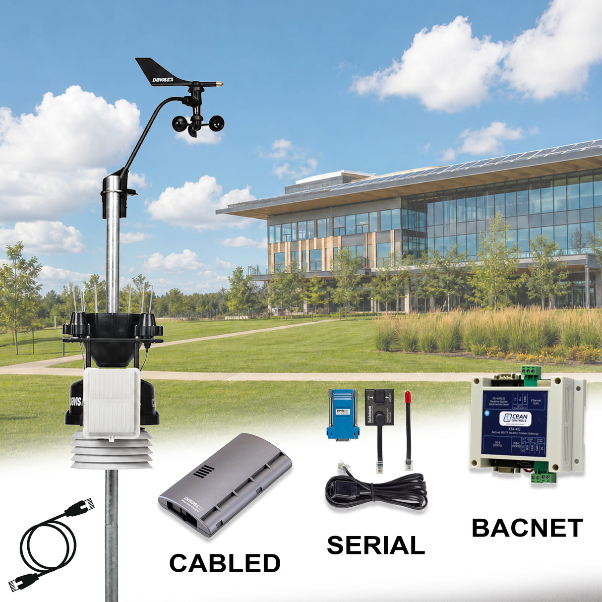 Davis Vantage Pro2 Plus Cabled BACnet Weather Station Kit